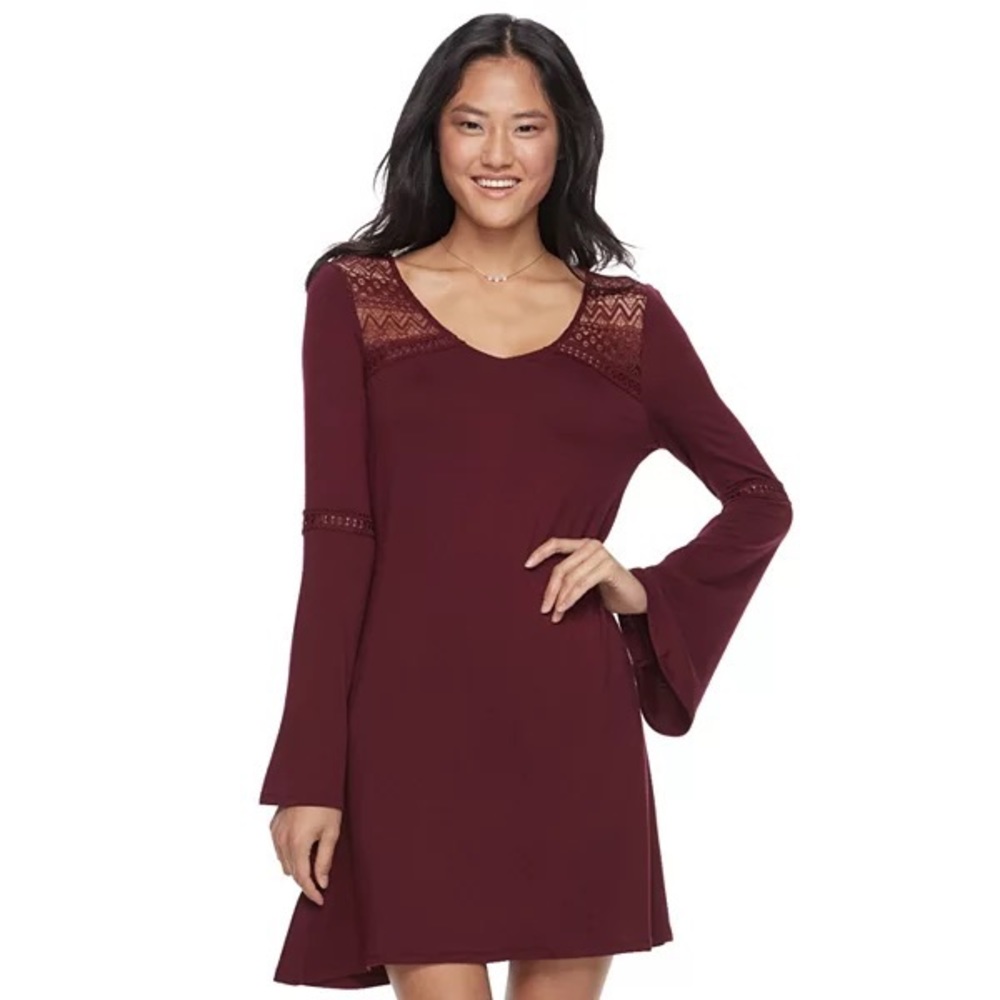 Bell-sleeve dress